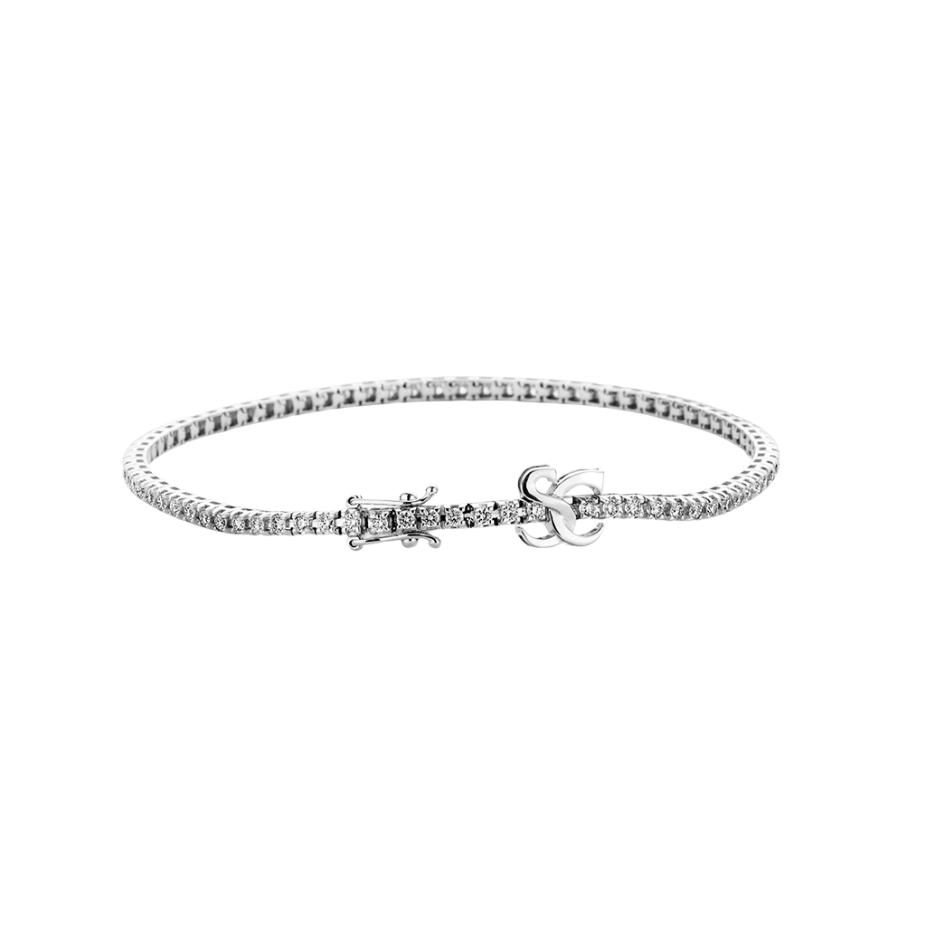 witgoud tennis armband met diamant Schaap en Citroen Diamonds - C335-SC