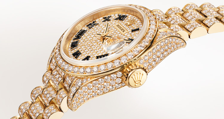 Ladies diamond on sale rolex watch